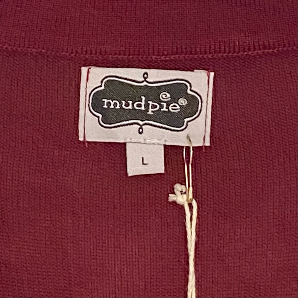 NWT Mud Pie Lawton Sweater Tunic Burgundy L - Picture 9 of 11